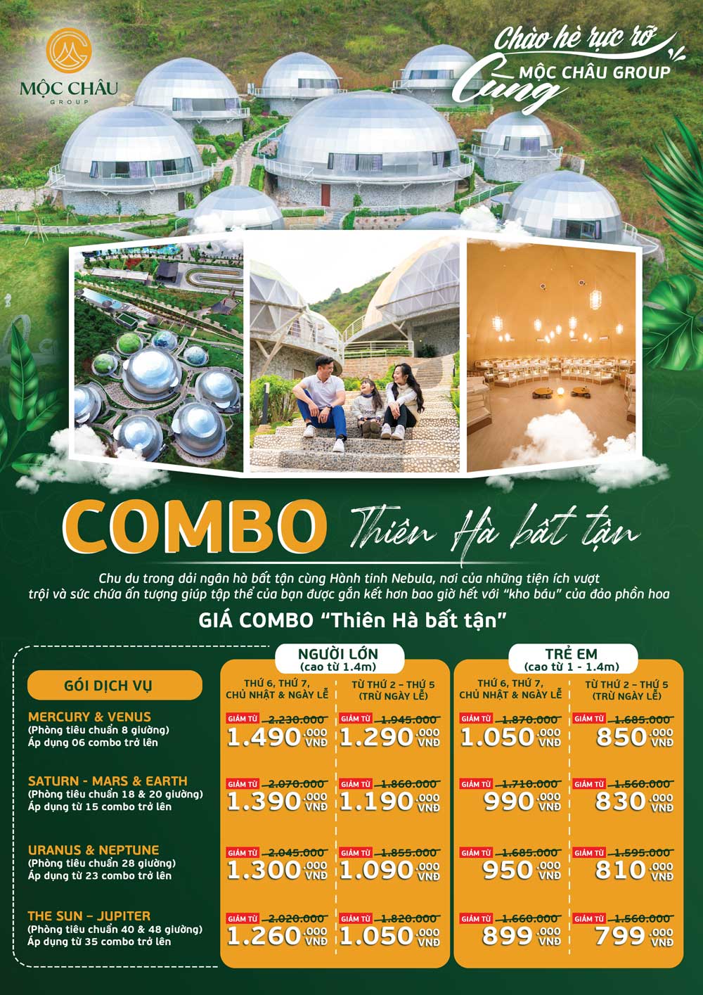 Combo "Thiên Hà Bất Tận" tại Mộc Châu Island - Lựa chọn hoàn hảo cho các hoạt động Teambuilding