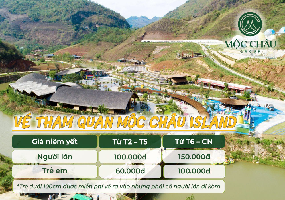 Siêu quần thể nghỉ dưỡng kết hợp vui chơi, giải trí Mộc Châu Island là điểm đến hàng đầu cho du khách đến với Mộc Châu, Sơn La.